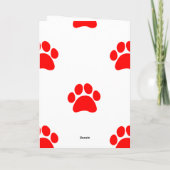 Carte de voeux pliée de chien mignon (Dos)