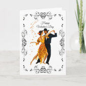 Carte de vœux pliée de danseurs magnifiques pour l (Devant)