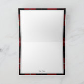 Carte de vœux pliée de la maison écossaise du clan (Intérieur)