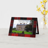 Carte de vœux pliée de la maison écossaise du clan (Fleur jaune)