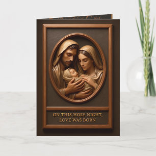 Carte de vœux pliée de la Nativité de Noël