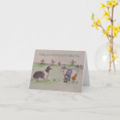 Carte de voeux pliée de la Saint Patrick (Fleur jaune)