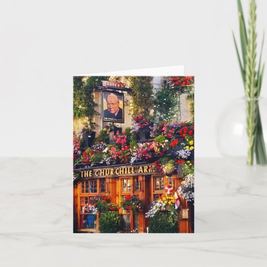 Carte de voeux pliée de la scène londonienne (Devant)