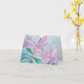 Carte de voeux pliée de Lily (Fleur jaune)