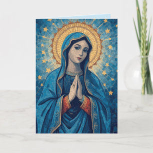 Carte de voeux pliée de Marie