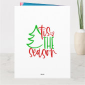 Carte de vœux pliée de Noël (Dos)