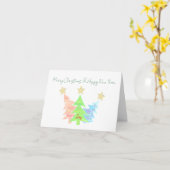 Carte de vœux pliée de Noël (Fleur jaune)