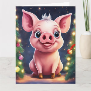 Carte de vœux pliée de Noël