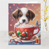 Carte de vœux pliée de Noël (Fleur jaune)