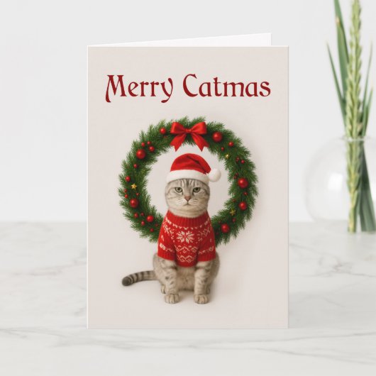 Carte de vœux pliée de Noël (Devant)