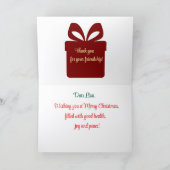 Carte de voeux pliée de Noël (Intérieur)