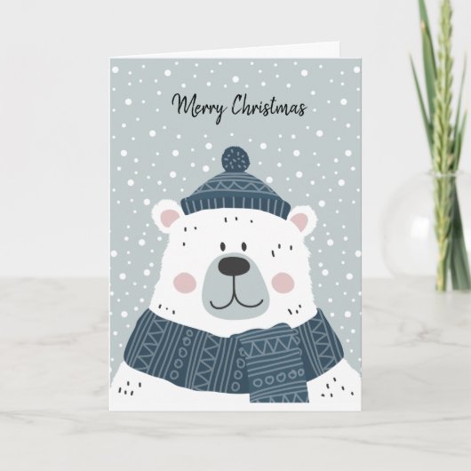 Carte de vœux pliée de Noël (Devant)