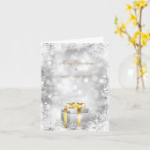 Carte de vœux pliée de Noël (Fleur jaune)