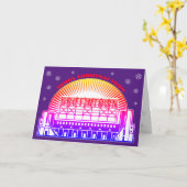 Carte de vœux pliée de Noël à Griffintown (Fleur jaune)