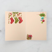 Carte de voeux pliée de Noël du Rindeer (Intérieur)