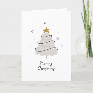 Carte de vœux pliée de Noël joyeux scandinave