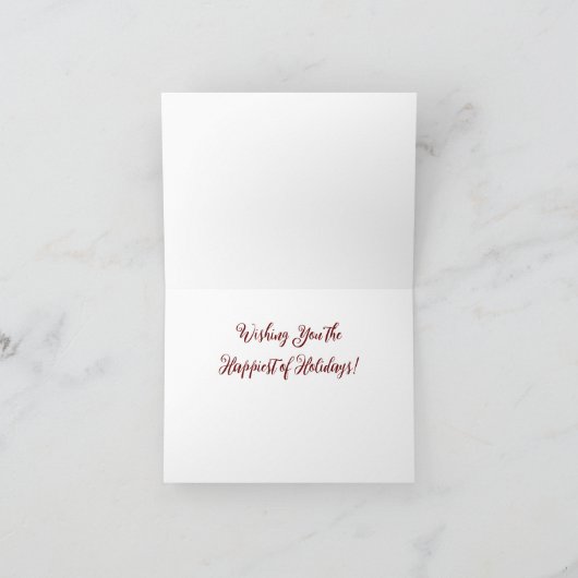 Carte de vœux pliée de Noël paysage d'hiver 01 (Intérieur)