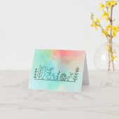 Carte de vœux pliée de Pâques (Fleur jaune)