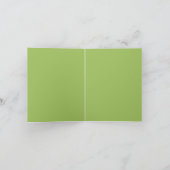 Carte de voeux pliée de raisins verts (Intérieur)