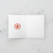 Carte de voeux pliée de rennes de Noël scandinave (Intérieur)