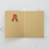 Carte de voeux pliée de rennes de Noël scandinave (Intérieur)