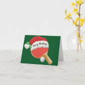 Carte de voeux pliée de tennis de table (Fleur jaune)