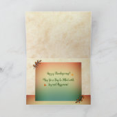 Carte de vœux pliée de Thanksgiving (Intérieur)