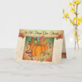 Carte de vœux pliée de Thanksgiving (Fleur jaune)