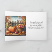 Carte de vœux pliée de Thanksgiving (Intérieur)