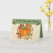 Carte de vœux pliée de Thanksgiving (Fleur jaune)