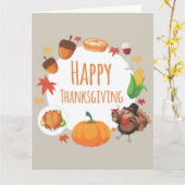 carte de vœux pliée de Thanksgiving (Fleur jaune)