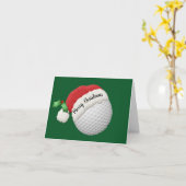 Carte de vœux pliée design balle de golf (Fleur jaune)