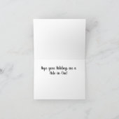 Carte de vœux pliée design balle de golf (Intérieur)