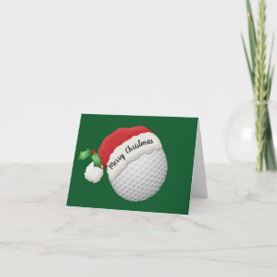 Carte de vœux pliée design balle de golf