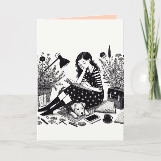 Carte de vœux pliée d'étudiant (Devant)