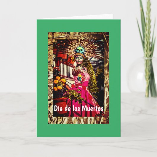Carte de voeux pliée Dia de los Muertos, 5" x 7" (Devant)