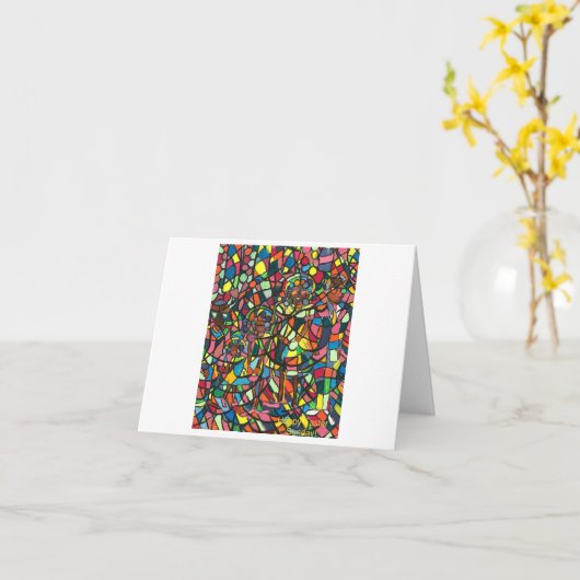 Carte de voeux pliée "Dimanche de Pâques" (Fleur jaune)