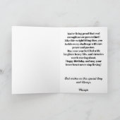 Carte de vœux pliée dinosaure (Intérieur)