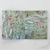 Carte de voeux pliée double texture blanche abstra (Intérieur)