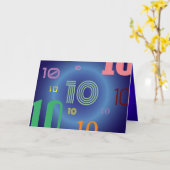 Carte de voeux pliée du 10e anniversaire (Fleur jaune)