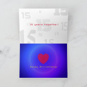 Carte de vœux pliée du 15e anniversaire (Intérieur)