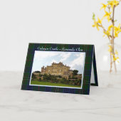 Carte de vœux pliée du château de Culzean du clan (Fleur jaune)