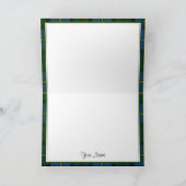 Carte de vœux pliée du clan MacLeod Château de Dun (Intérieur)