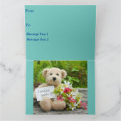 Carte de voeux pliée du militaire (Intérieur)