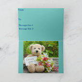 Carte de voeux pliée du militaire (Intérieur)