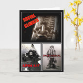 Carte de voeux pliée du pompier (Fleur jaune)