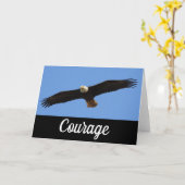 Carte de vœux pliée Eagle Flying (Fleur jaune)