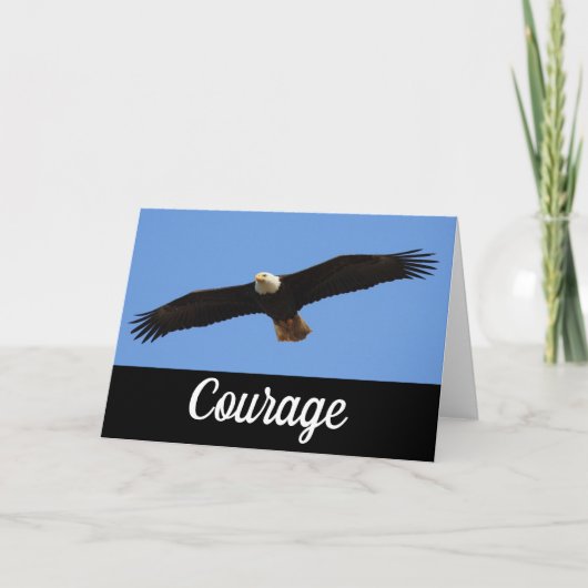 Carte de vœux pliée Eagle Flying (Devant)