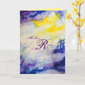 Carte de vœux pliée Easter Hallelujah (Fleur jaune)