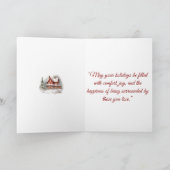 Carte de voeux pliée-Élégant Noël victorien (Intérieur)